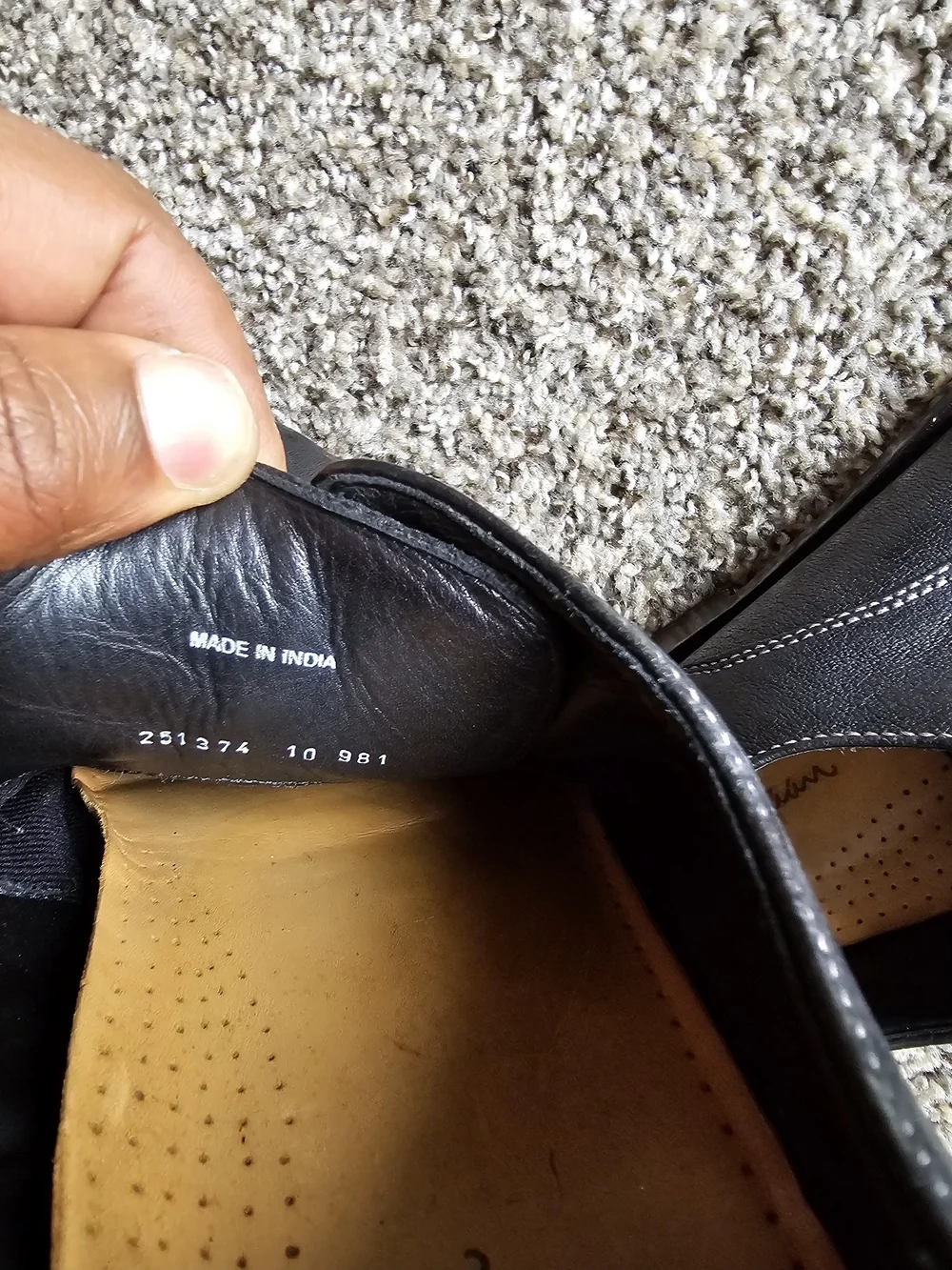 Cole Haan Men’s Black Leather Derby Shoes